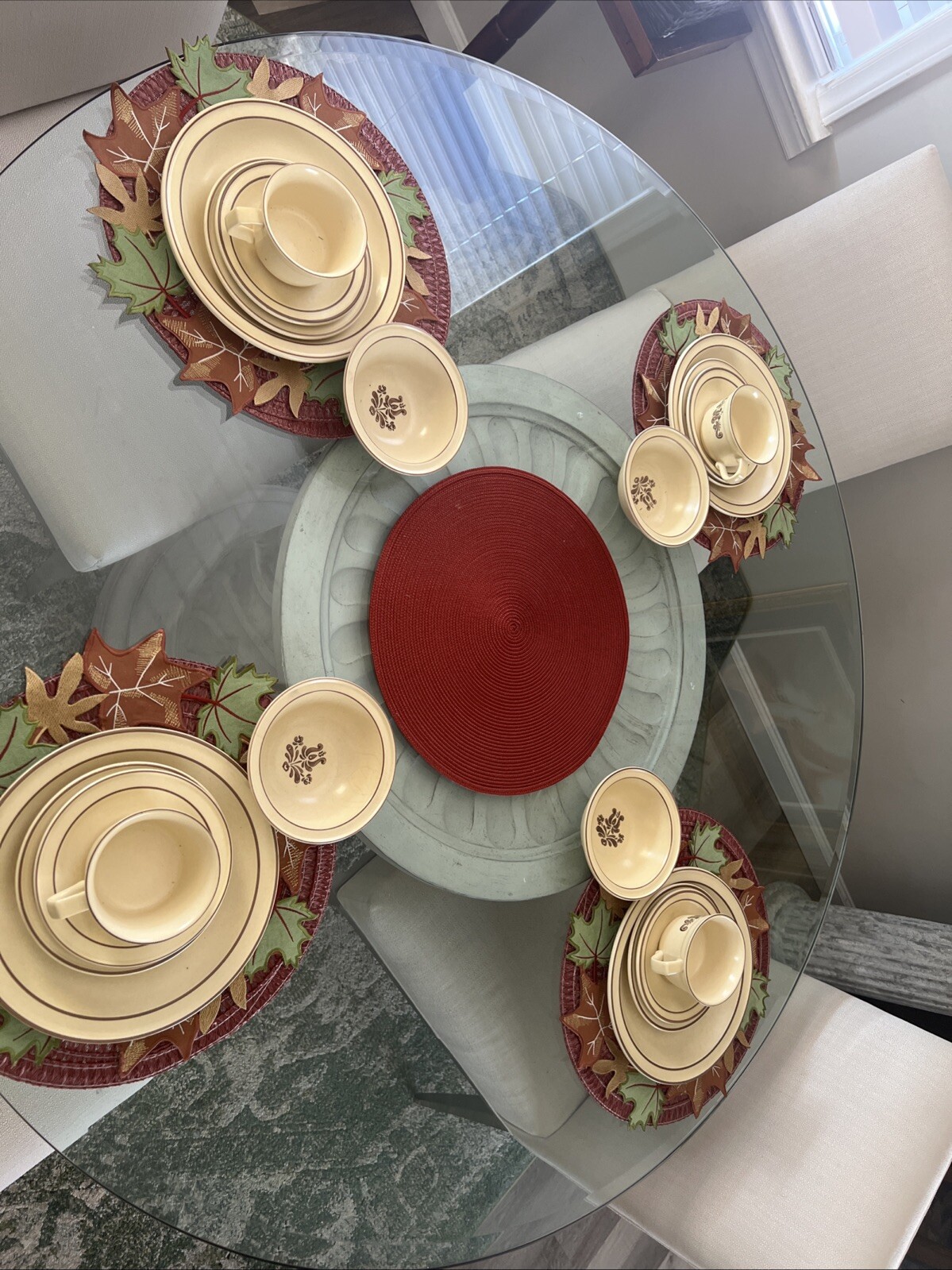 Pfaltzgraff Village Dinnerware set Full 4 Piece Seating Plus 6 Extra Pieces More