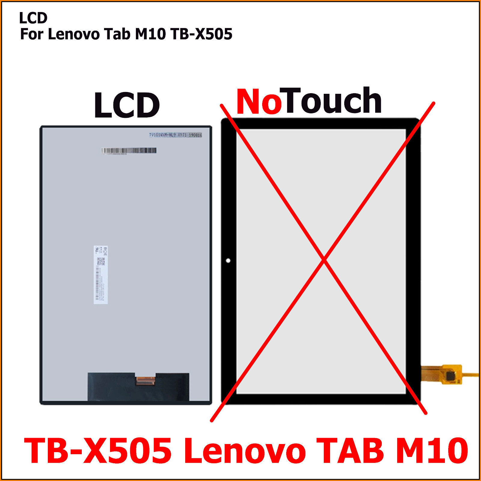 Écran LCD TV101WXM-NL9 pour Lenovo Tab M10 HD idéal pour retrouver vos séries de voyage