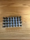 27 Vintage Matthews Safe-Hed 1/4" Steel Stamps " Letters " in Original Box — photo 2