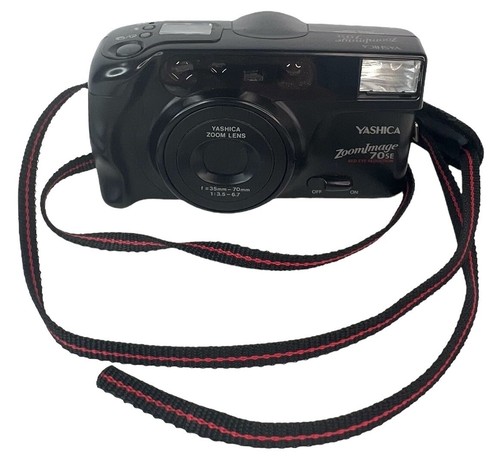 Vtg YASHICA Zoom Image 70 SE 35mm Camera F 35 70mm Scratches Untested Parts Only - Picture 13 of 24