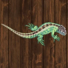 Shiny Green Lizard Embroidered Patch — Iron On