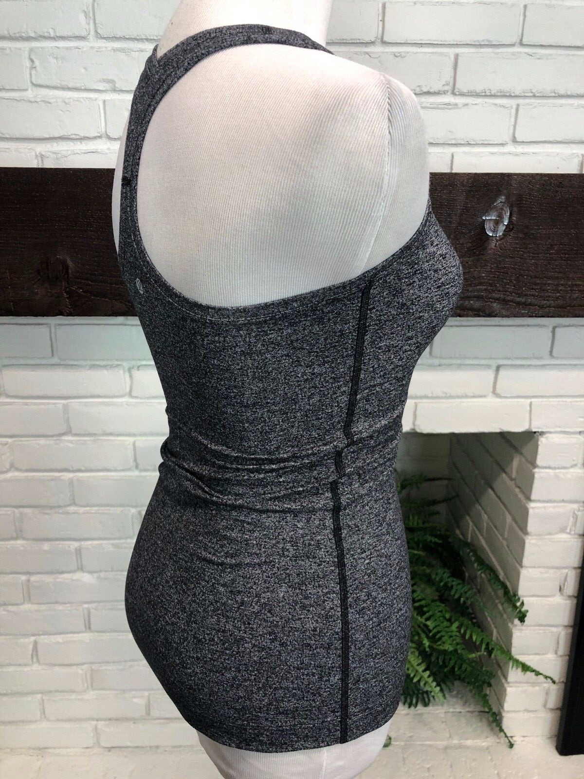 LULULEMON SIZE 4 BASIC RACER BACK HEATHERED GRAY … - image 2