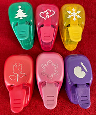 EK Success Paper Punches; 6 Pieces; Hearts,Rose,Artist,XmasTree,Snowflake,Flower