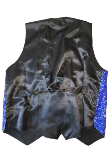 Vtg Christmas Sequin Vest Medium Angel Dove Holiday Party Y2K Glam Fancy Fairy - Picture 3 of 5