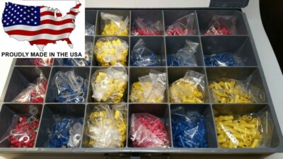 MVP 2400 Piece Nylon Insulated Terminal Wire Connector Kit in Metal Box