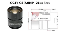 CCTV 3.0Megapixel CS Mount 25mm Lens HD F1.2 1/2 Format for HD CCTV Camera