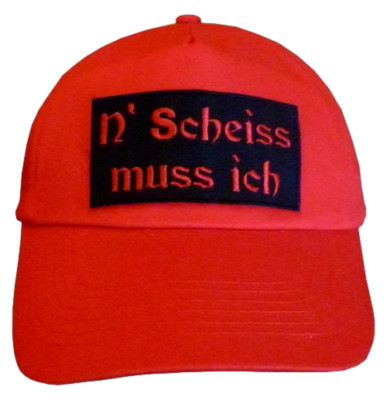 Baseball cap embroidered with slogan... N' shit I have to... Red (755)