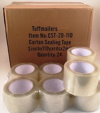 6 rolls Carton Sealing Clear Packing/Shipping/Box Tape- 2 Mil- 3" x 110 Yards