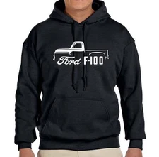 1953-56 Ford F100 Pickup Truck Outline Design Hoodie Sweatshirt FREE SHIP