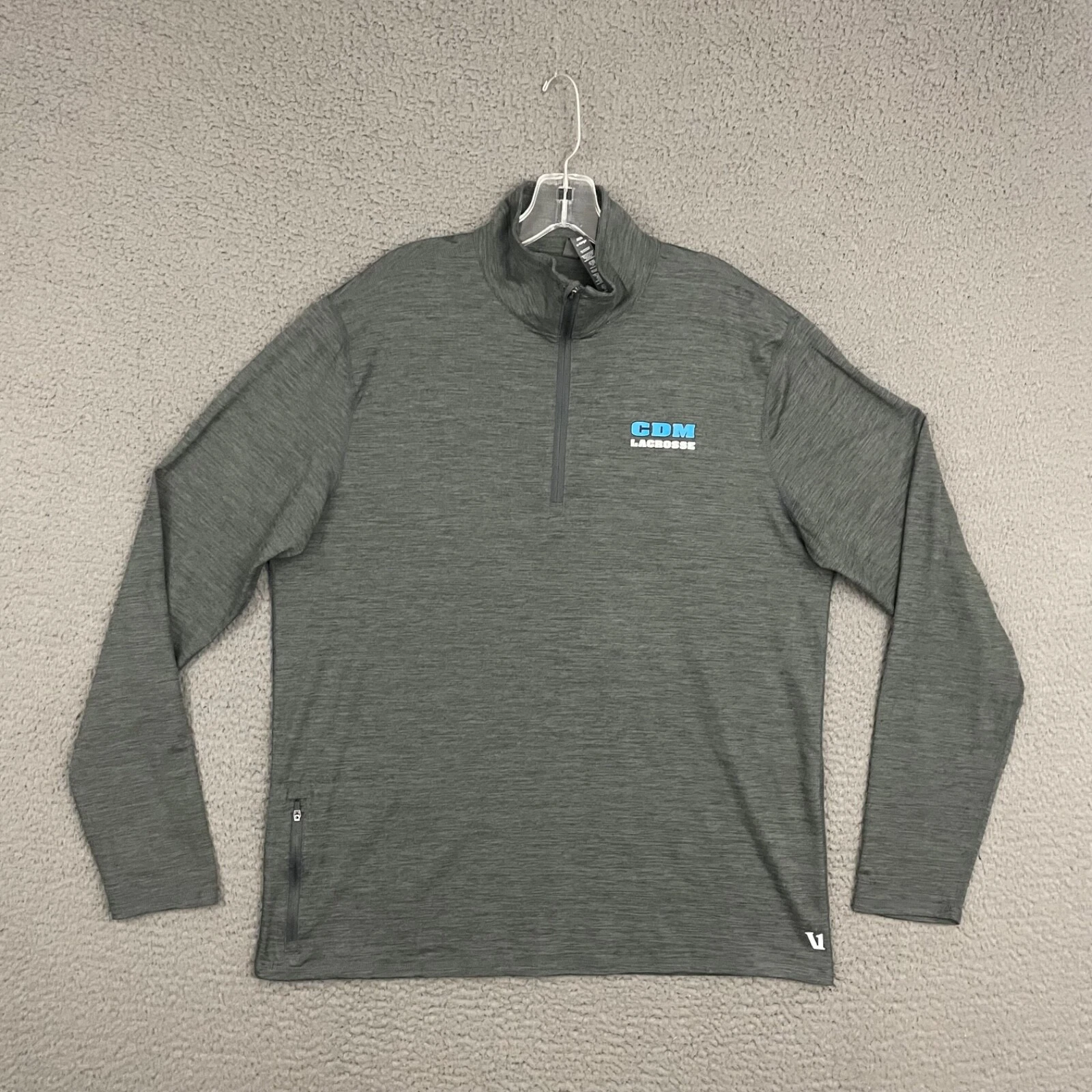 vuori pullover ease performance half zip 2.0 logo long sleeve dad shirt