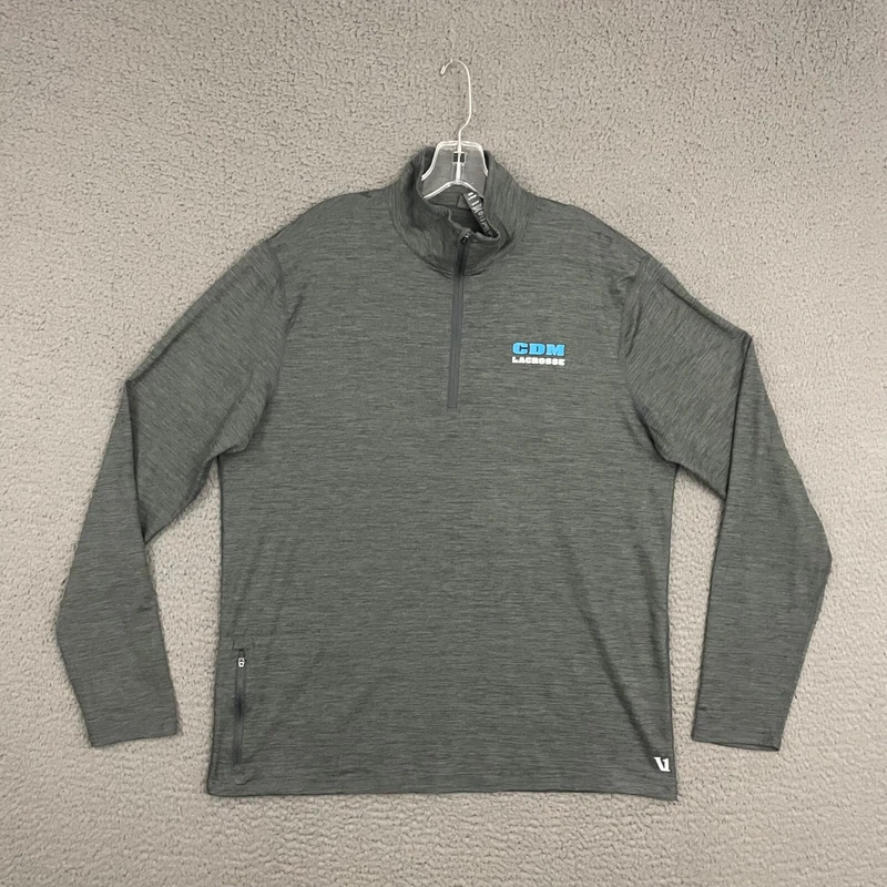 vuori pullover ease performance half zip 2.0 logo long sleeve dad shirt