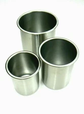 Stainless Bain Marie Pots Set 3 Sizes Stainless Steel Beakers Containers Pots