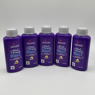 5x Aussie Moist 3 Minute Miracle Moist Deep Conditioner - 1.7 fl oz each
