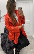 Miss City New Rain Jacket With Hood Shower Womens Raincoat Size 12 14 16 18