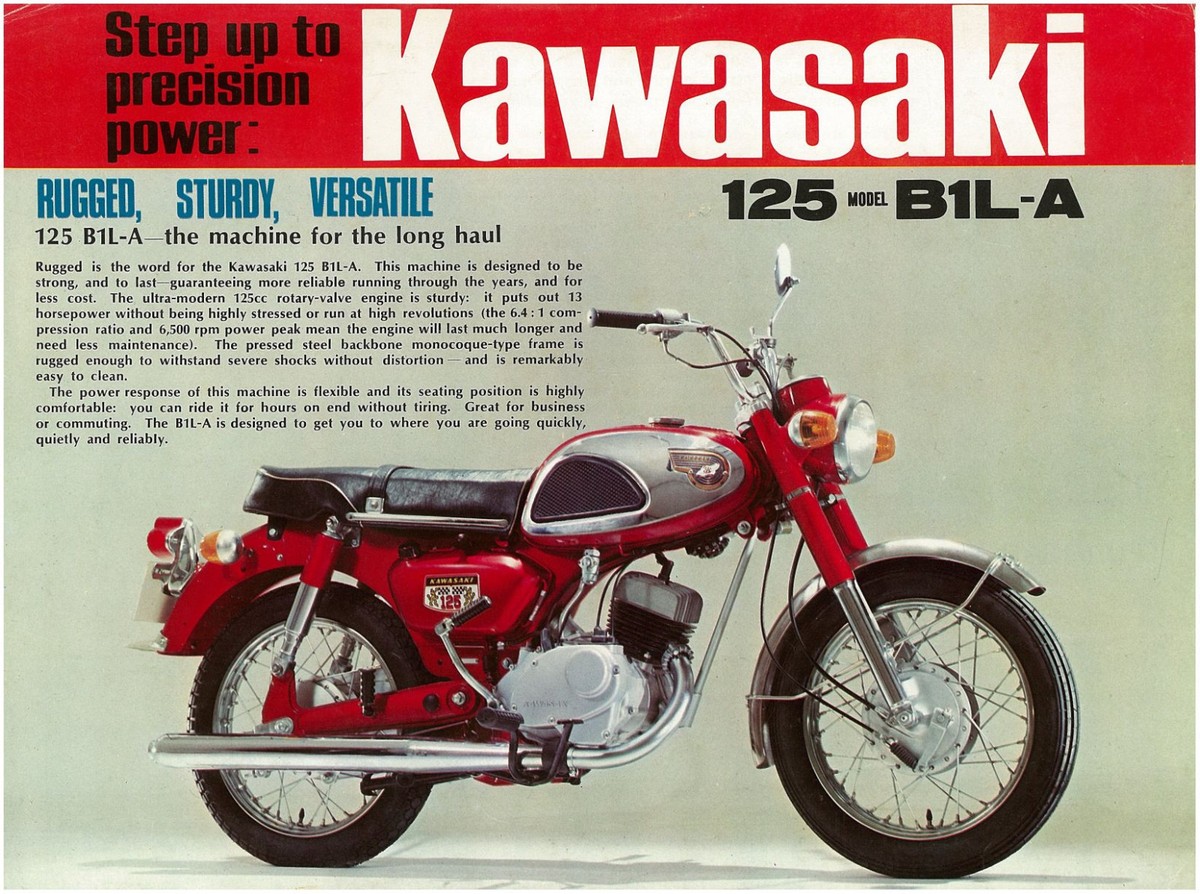 たけたけページ KAWASAKI Brochure B1L B1L-A B1LA 1971 to 1976 Catalog REPRO | eBay