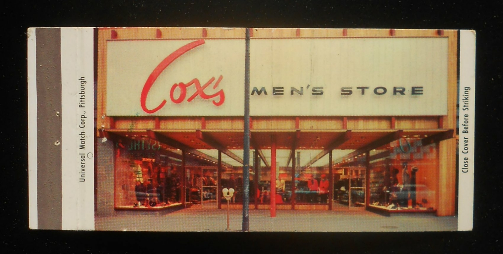 1950s Full Length Cox's Men's Store Postcard Storefront Photo ...