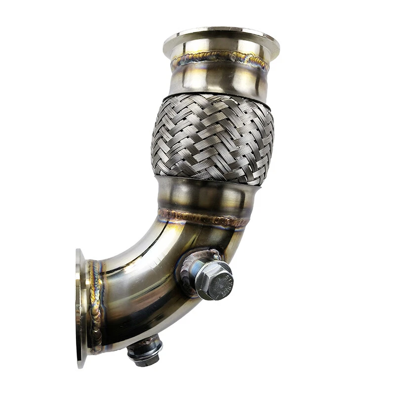 2.5" inch V-Band pipe Low Profile 90 Degree with Flex Bellow Pipes Stainless - Image 2 of 4