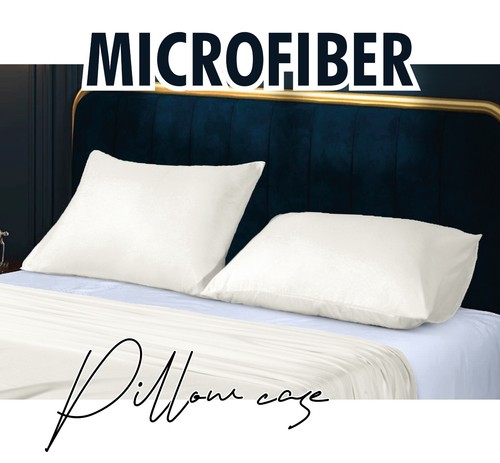 2 Pic Pair of Housewife Pillowcases Cover Soft Brushed Microfibre Stander size - Picture 35 of 43