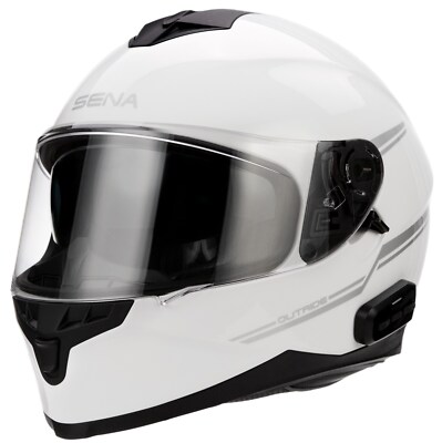 SENA Integralhelm OUTRIDE weiß mit integriertem Bluetooth 5 Headset Gr. XL 61/62