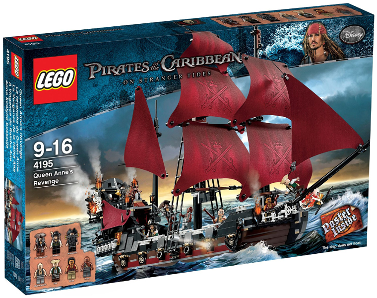 Lego Queen Anne's Revenge 4195 Pirates of the Caribbean Minifigure Building  Set