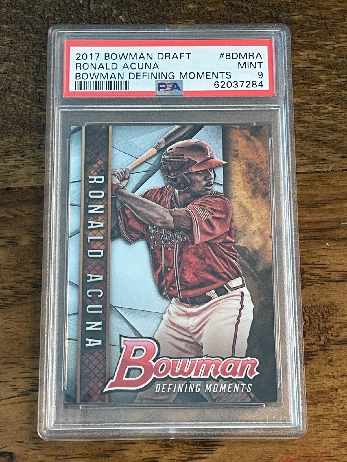 2017 Bowman Draft RONALD ACUNA bdmra Bowman Defining Moments PSA 9 MINT
