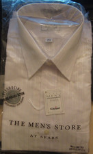 the men's store at sears vintage solid white long sleeve shirt 16.5-32/33 NEW