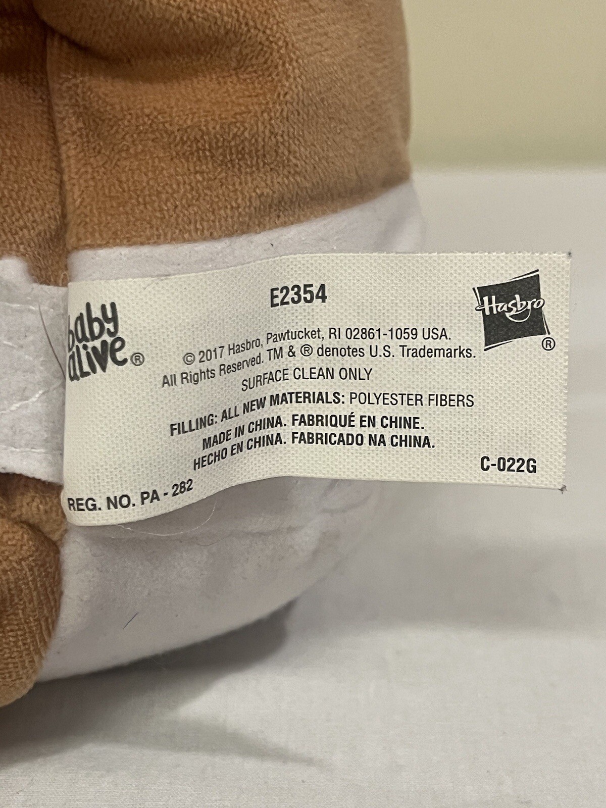 2017 Hasbro “Baby Alive Real As Can Be" Doll Soft Face Expression E2354