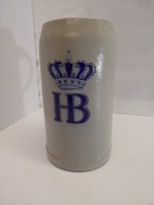 Alter Bierkrug Ma&szlig;krug HB Hofbr&auml;uhaus M&uuml;nchen Bierhumpen Humpen 1L