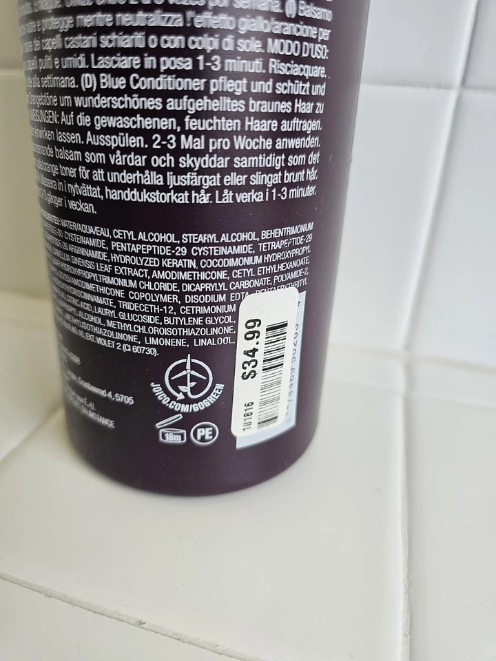 Litro acondicionador Joico Color Balance azul 33,8 oz  Foto 3 de 4