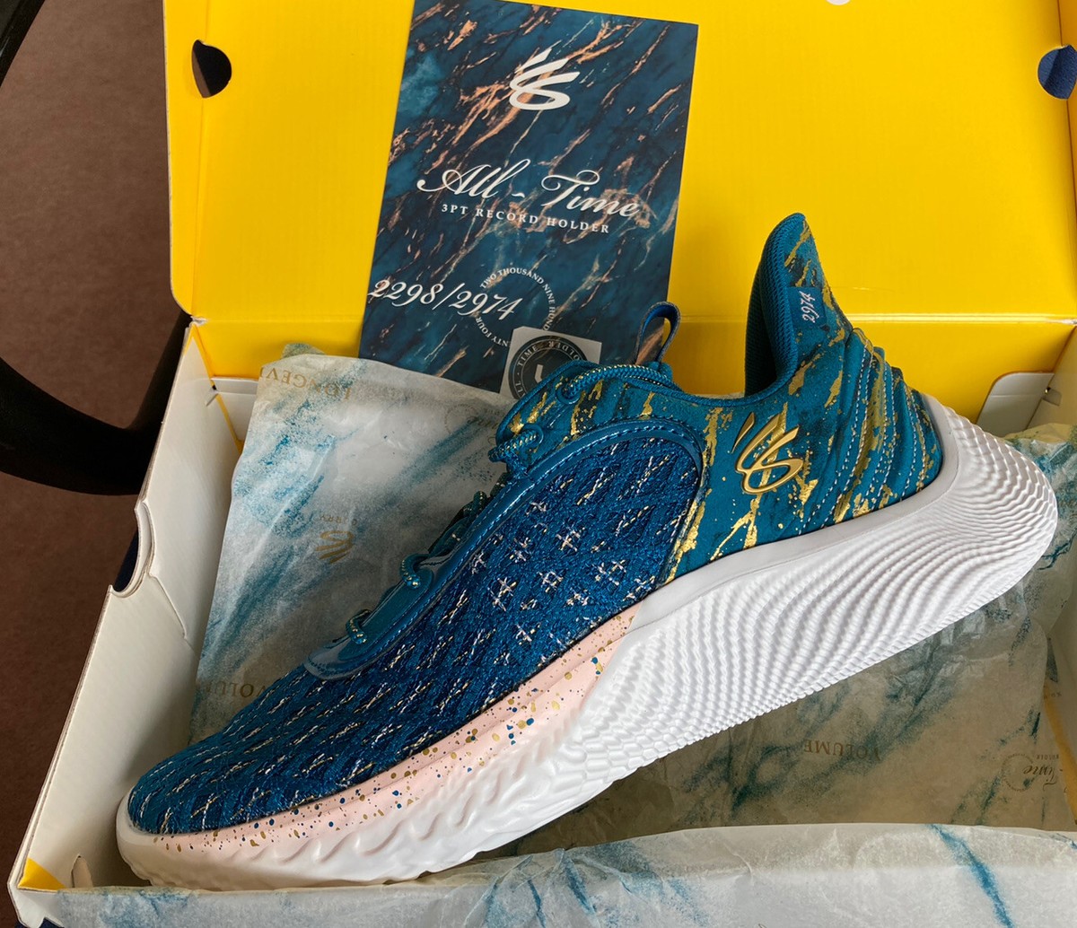 Under Armour Curry 9 Flow NBA ALL TIME 2974 Three Point Record 3
