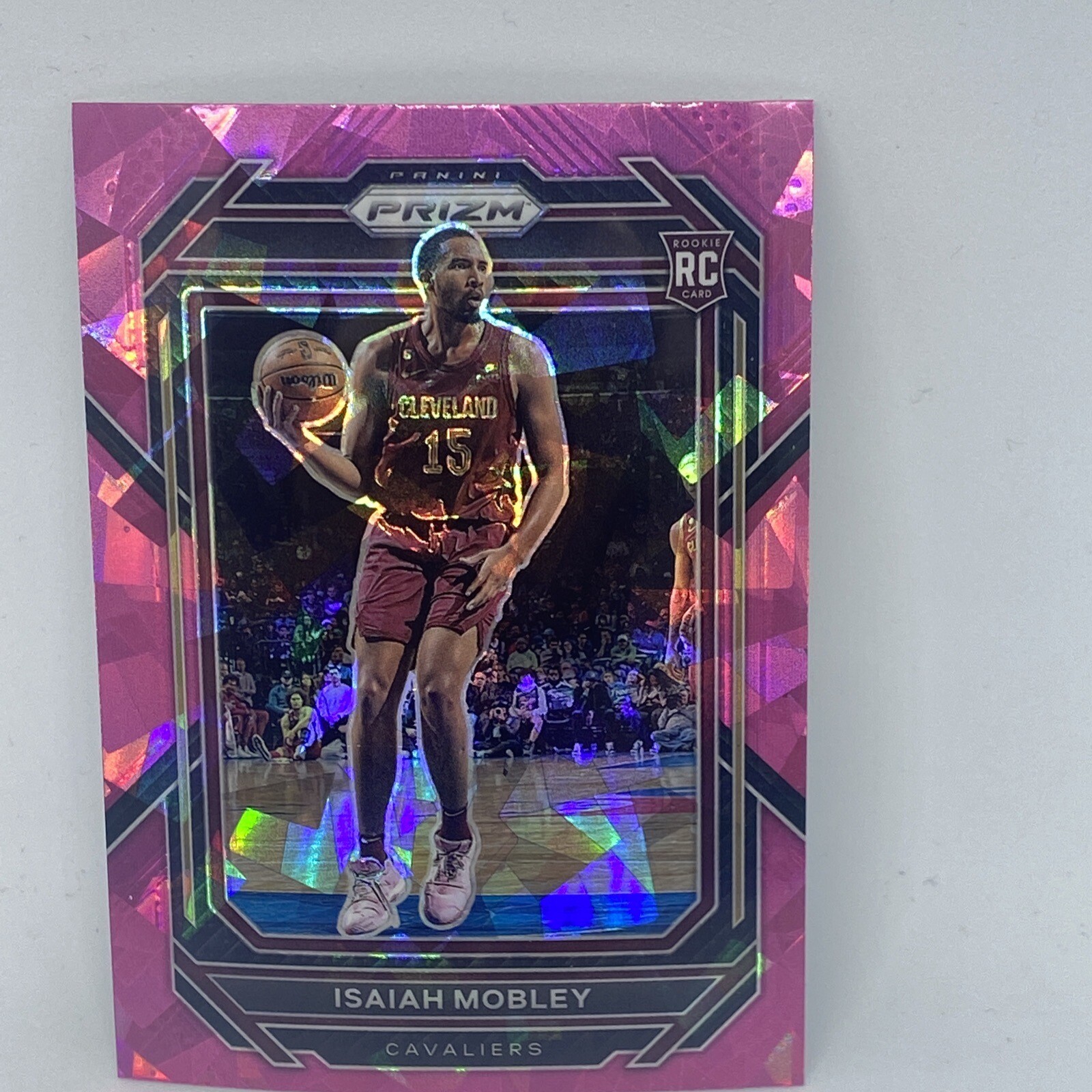 2022-23 Panini Prizm Isaiah Mobley #252 RC Pink Cracked Ice Prizm Cavaliers