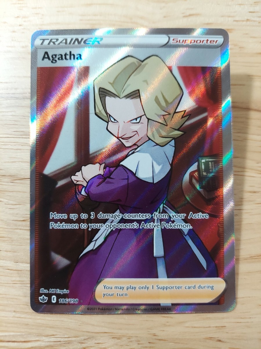 agatha pokemon card value Amazon.com: Agatha - 186/198 - Full Art Ultra Rare - Sword & Shield