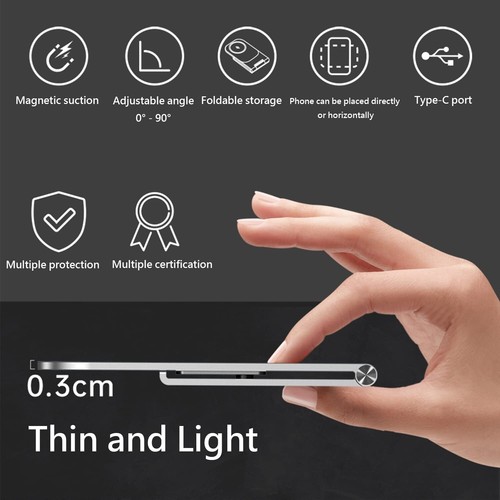 iPhone AirPod Charger 15W Foldable Wireless Pad Fast Charging Station - Picture 4 of 7