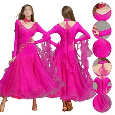 Ballroom Waltz Modern Dance Dress Tulle National Standard Stage Costumes Women