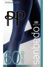 Pretty Polly Opaque Tights  60 Denier  Navy  Black  SIZE  S/M   M/L