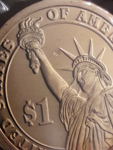 Error George Washington Presidential $1 Dollar Proof Coin Debris Struck IntoCoin - Picture 2 of 10