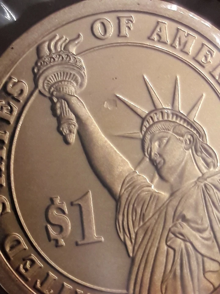 Error George Washington Presidential $1 Dollar Proof Coin Debris Struck IntoCoin - Image 2 of 4