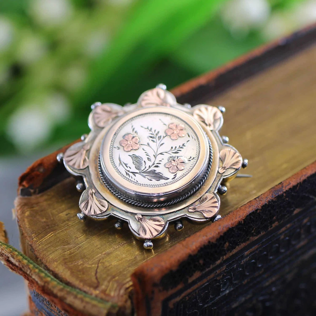Sweetheart Brooch Antique Silver and Rose Gold Birmingham 1886 eBay