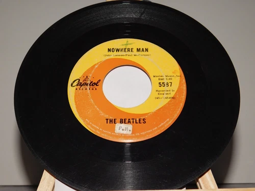 Beatles Nowhere Man 45 rpm What Goes On Canadian Pressing