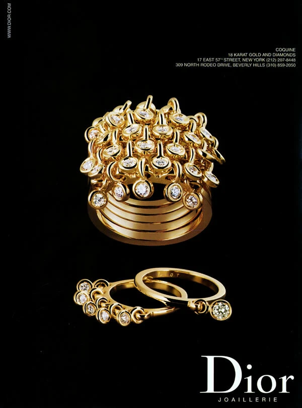 2002 Dior Joaillerie Jewelry Ring 1 page MAGAZINE AD