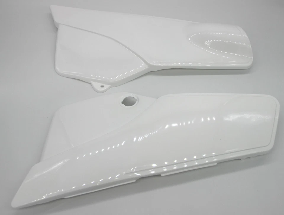 Juego de paneles de cubierta lateral blanco para Yamaha DT125 DT175 Foto 4 de 4