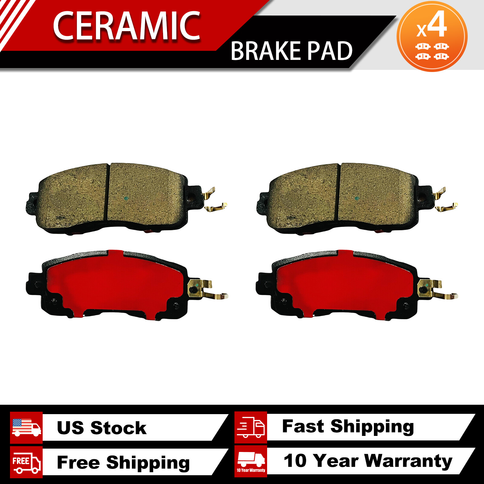 Nissan Altima 2013-2022 & Leaf 2014-2017 Front Ceramic Brake Pads D1650