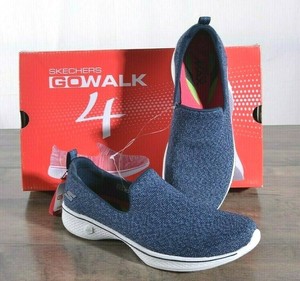 skechers go walk denim blue