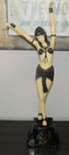 VINTAGE RESIN FIGURE OF 1920's FLAPPER WOMAN BY LUXOR LAS VEGAS GIFT COLLECTION — photo 1