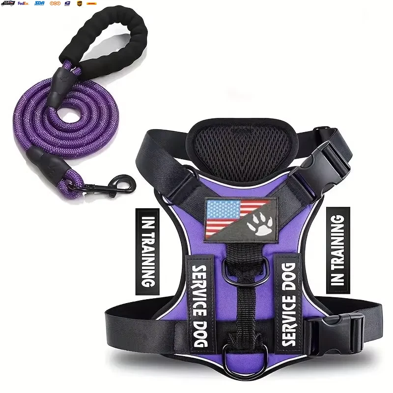 Dog Harness and Leash Set, Escape Proof No Pull Dog Vest Harness with Reflective