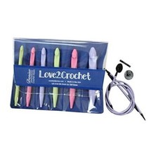 Interchangeable Crochet Hook Set, USK 10.5/6.5mm-19/15mm  Pastel