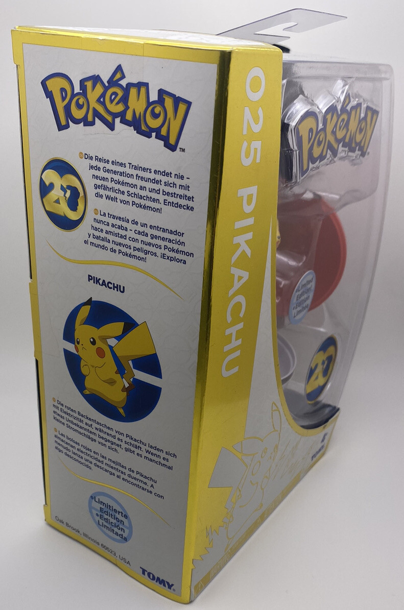 Pokémon Limited Edition 20th Anniversary Pikachu Figure w