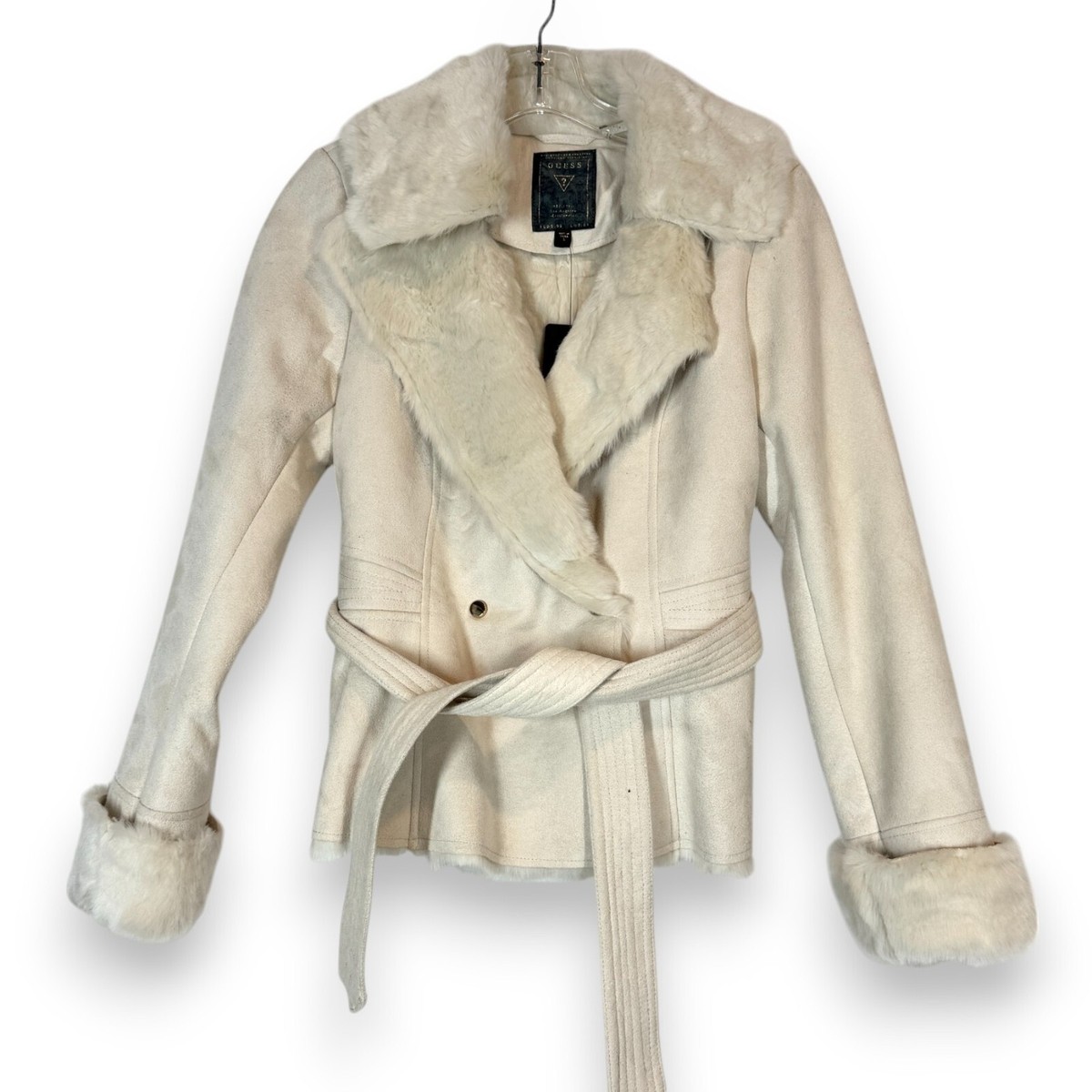 Shearling Jacket White Borg Aviator Jacket Cream Faux Shearling