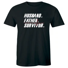 Husband Father Survivor Men's T-Shirt Medical Fighter Gift for Dads Fathers Tee