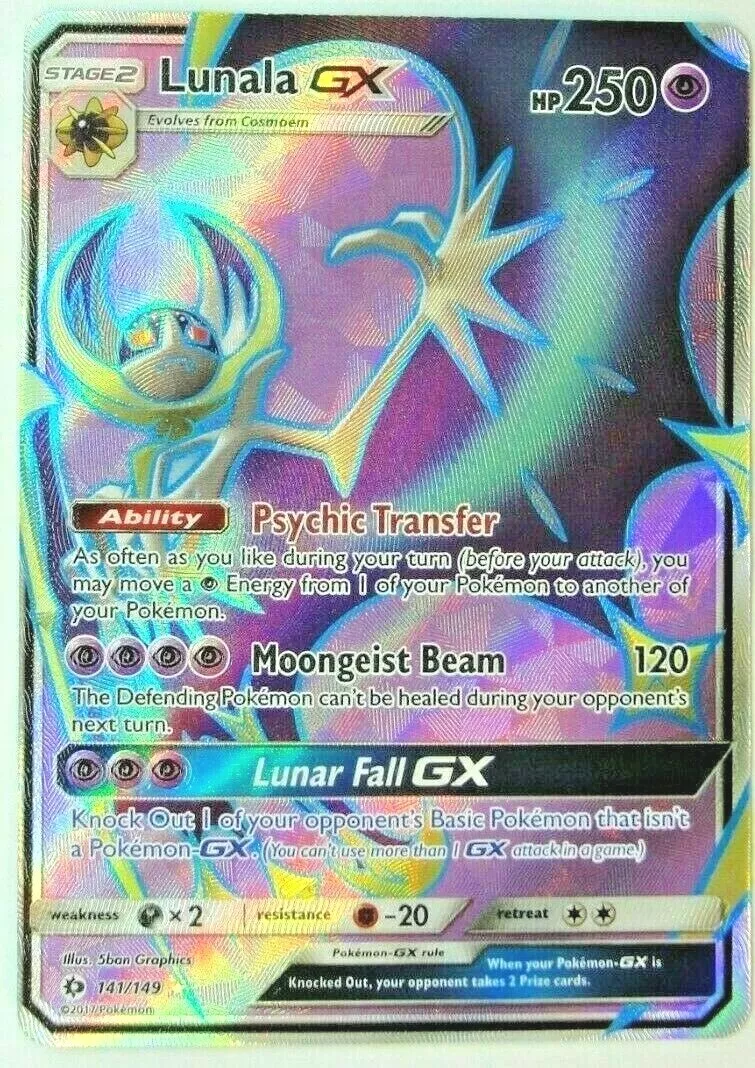 Lunala GX - 141/149 - Full Art Ultra Rare - Pokemon Singles » Sun